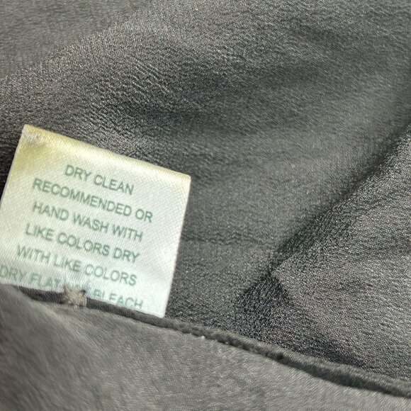 Tylho Womens Long Sleeve Black 100% Silk Button Down Shirt Dress Small Casual - Picture 5 of 9